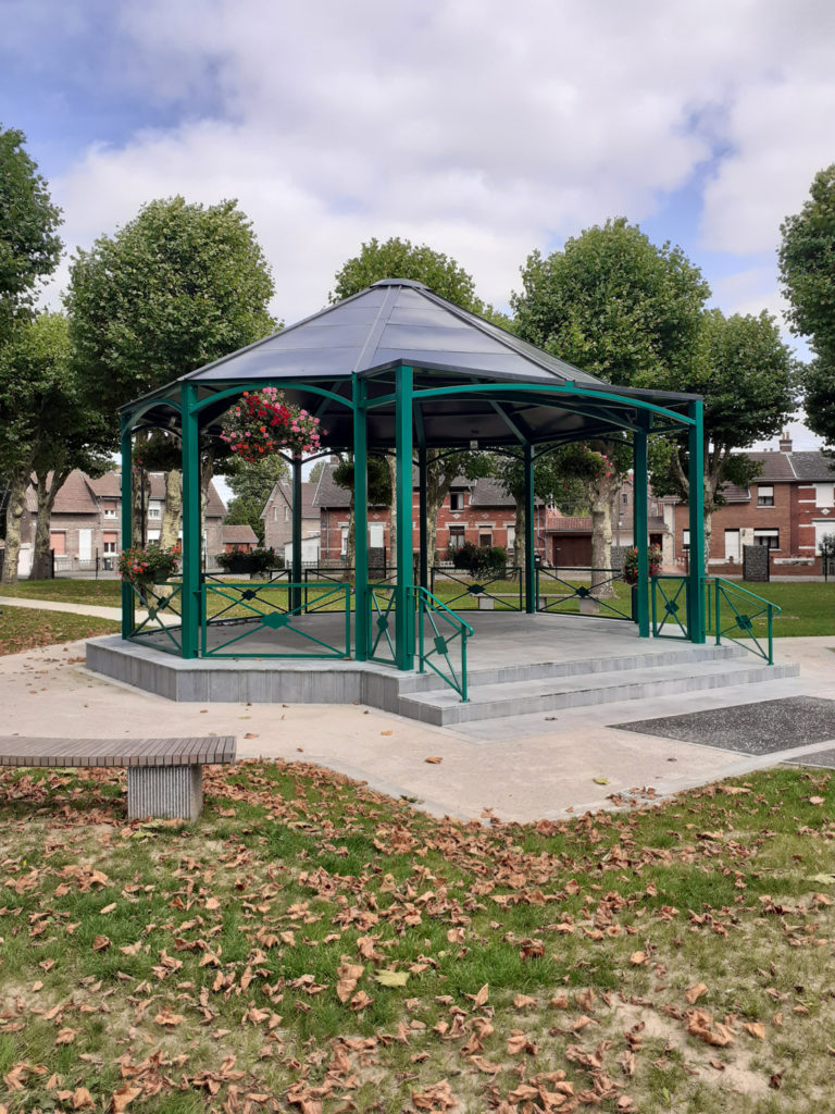 Réalisation du kiosque de la ville d'Isbergues par Waymel Prins